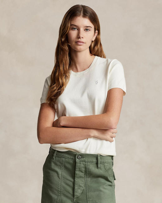 小马标  2024秋季新款 女士 经典纯色 棉混纺圆领短袖针织衫毛衣 9色 PT-1170 商品图3