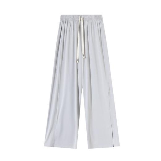 夏季防晒阔腿裤女大码200斤胖mm高腰显瘦垂感侧开叉休闲直筒长裤 商品图3