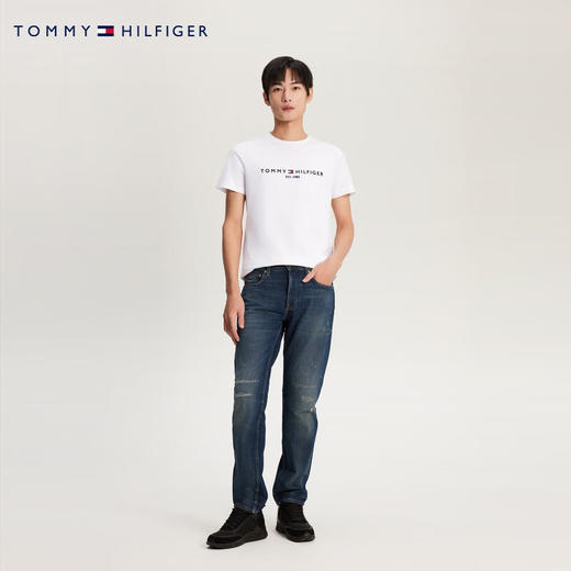 TOMMY 短袖T恤男  MW16171-YBR 米白色. 商品图1