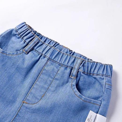 氏牛仔裤春秋新款休闲长裤柔软牛仔布裤子百搭绣花弹性182A0067 商品图1