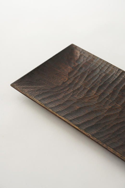 富井贵志32拭漆栗木长方皿 商品图1