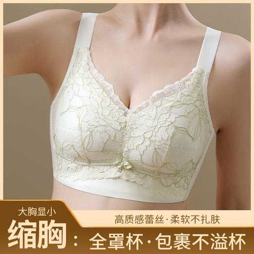0.3CM薄款内衣大码无钢圈温感 调整型大罩杯文胸聚拢 商品图1