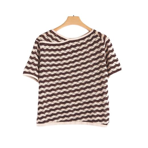 福利款~雀悦 【天丝】莱塞尔高档针织衫宽松大码夏季T恤百搭短袖上衣4ZF-XP020 商品图4