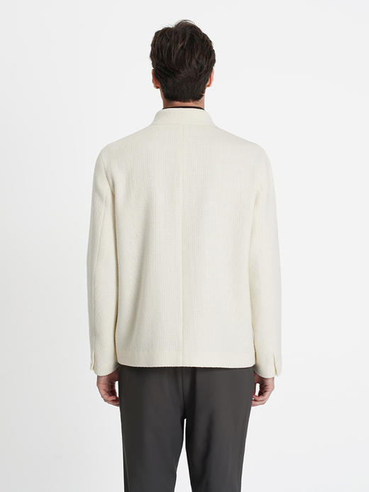 callisto高智系列白色绵羊毛混纺外套 商品图4