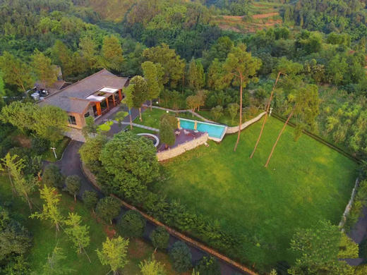 【眉山丹棱-267号院】5房温泉私汤/泳池小院，川西小院，老峨山旁、亲子采摘，地暖、无边泳池，独立KTV室，避暑yxby 商品图10