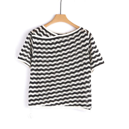 福利款~雀悦 【天丝】莱塞尔高档针织衫宽松大码夏季T恤百搭短袖上衣4ZF-XP020 商品图5