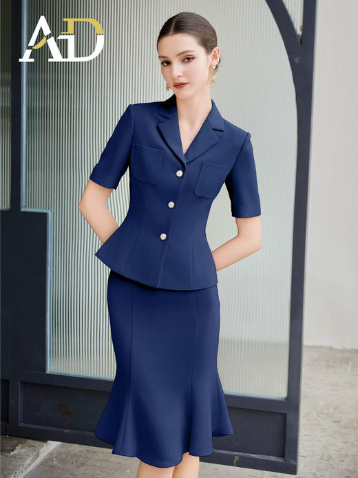 AD减龄漂亮洋气套装女粉色职业装气质女神范西装套裙高端工作服夏 商品图4