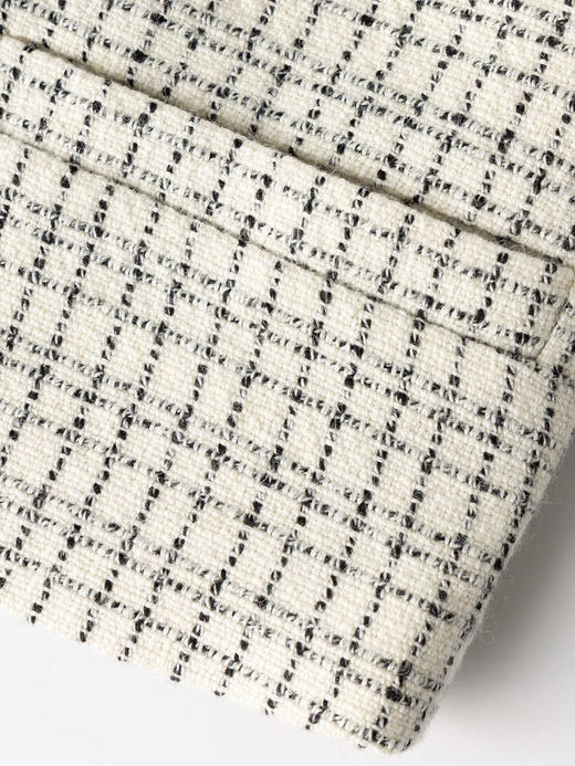 COCO ZONE 小香风圆领背心马甲时尚格纹无袖上衣CC1C1649 商品图8