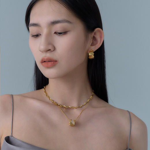 盐岛 濛泷系列烟雨挂坠项链 商品图3