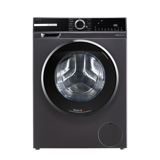 博世（BOSCH）10KG家用变频滚筒洗烘一体洗衣机WNG254010W XQG100-WNG254010W 10kg星云灰 商品图0