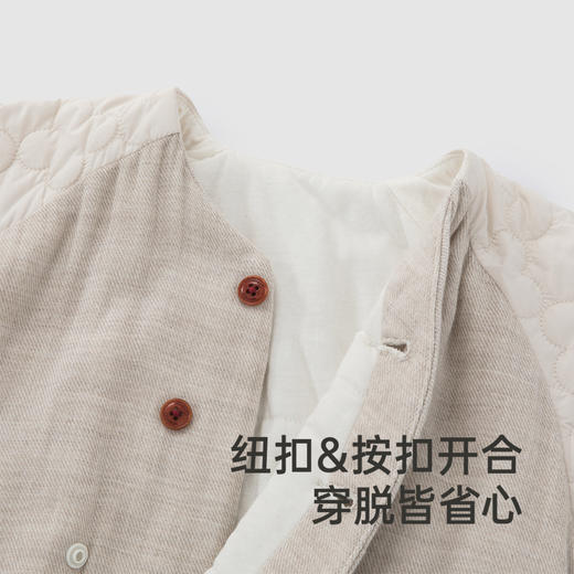 【高定系列】英氏儿童家居服连体衣秋冬保暖夹棉抑菌婴儿爬服新款 商品图2