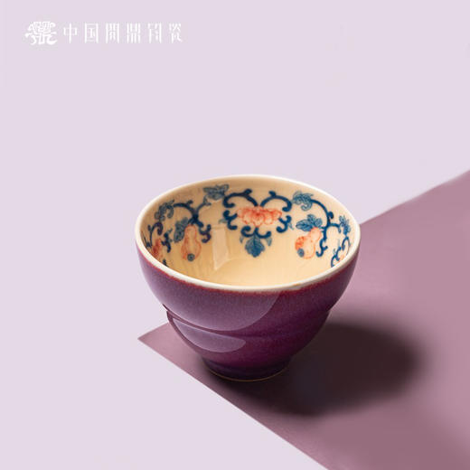 问鼎钧瓷鹅黄青花木兰杯（福禄连绵） 商品图0