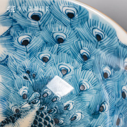 问鼎钧瓷鹅黄青花赋星杯（雀翎） 商品图2