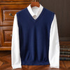 毛豆-XK8606男士V领羊毛马甲 商品缩略图4