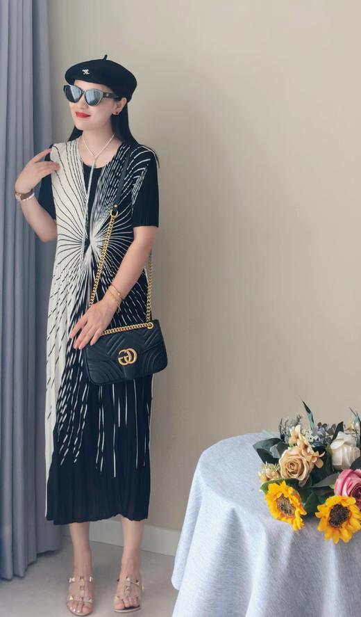 亚麻丝天丝南韩丝极薄三宅褶皱显瘦连衣裙 商品图2