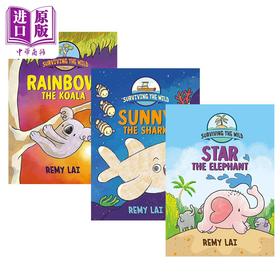 【中商原版】Surviving the Wild 桥梁漫画 动物野外生存图画小说3册 Rainbow the Koala Star the Elephant Sunny the Shark