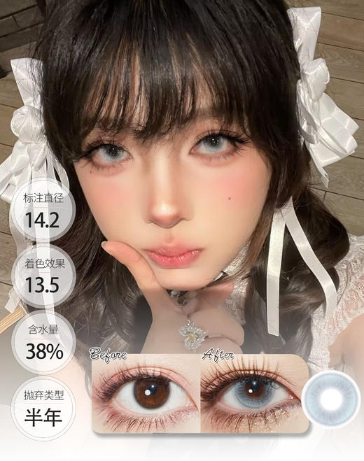 （清透色）太阳蛋菇/炫蓝蘑菇/青绿湿伞 半年抛 HUOHUOCON 商品图2