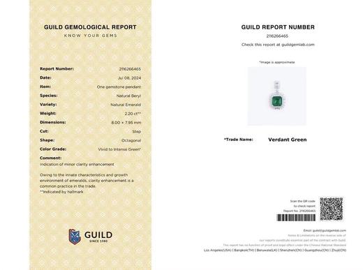 2.2ct 祖母绿吊坠 商品图5