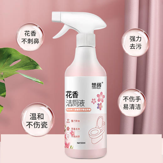 「9.9到手3瓶」花香洁厕液 芳香泡沫型马桶清洁剂 卫生间去渍泡沫薰衣草洁厕灵清洁工具 商品图3