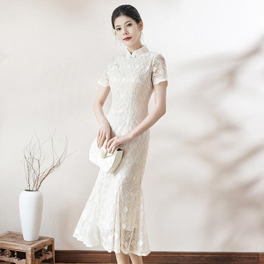 新中式气质少女，小清新鱼尾改良版连衣裙KK1030 商品图2