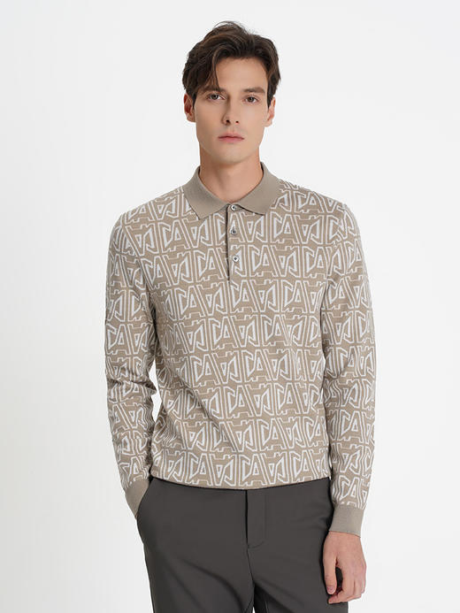 callisto卡其色绵羊毛长袖毛衣 商品图2