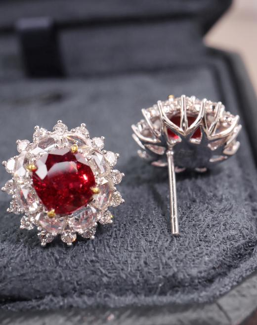 2.53ct 红宝石耳钉 商品图1