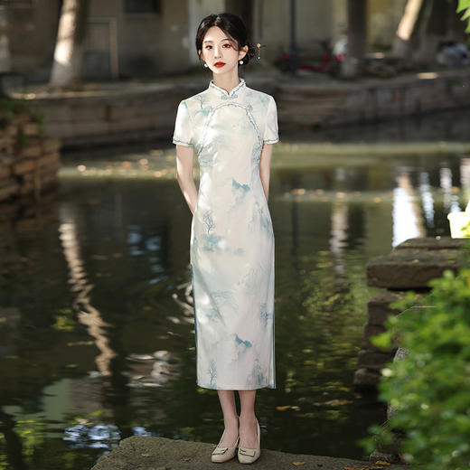 夏款改良素雅设计感年轻款气质显瘦日常旗袍MLS6903 商品图4