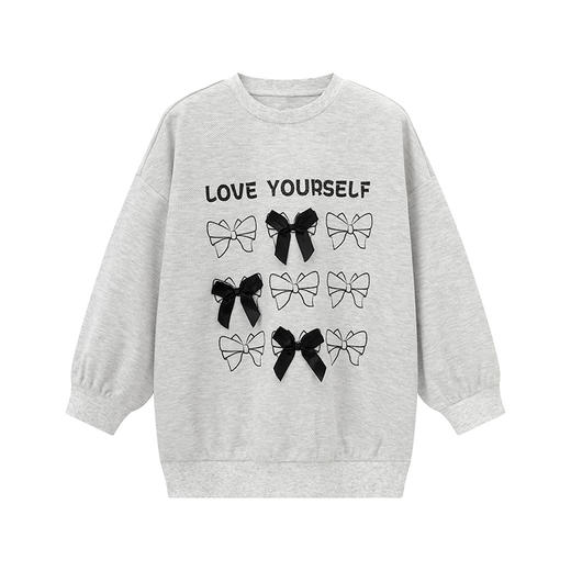 笛莎Deesha 女童卫衣2024秋季新款圆领宽松卫衣 商品图4