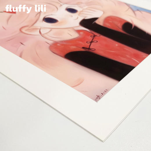儿力力fluffy lili 限量复制微喷画《粉红心情》【该商品不支持用券】 商品图5