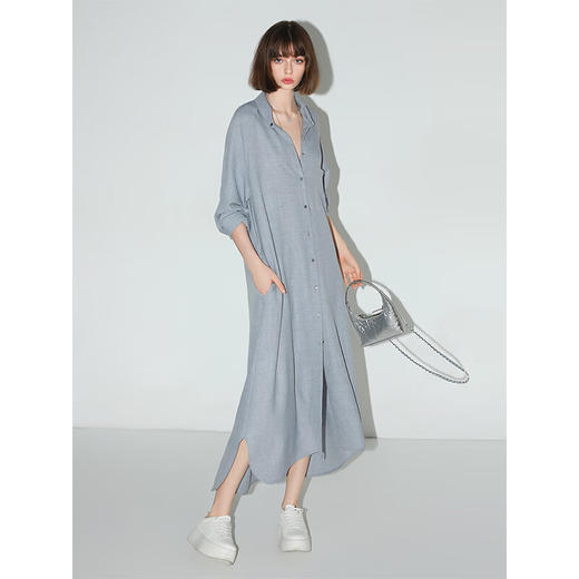 【限时秒杀】COCOBELLA文艺风简约长袖连衣裙女秋气质通勤两穿外套FR0048 商品图2