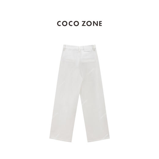 COCO ZONE 100棉时尚牛仔裤通勤风女士直筒裤CC1C1596 商品图1