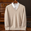 毛豆-xk8602男士气质V领羊毛衫 商品缩略图6