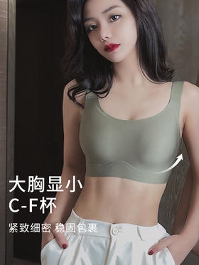 C-F杯 大码无痕内衣女大胸显小舒适无钢圈文胸收副乳防下垂胸罩