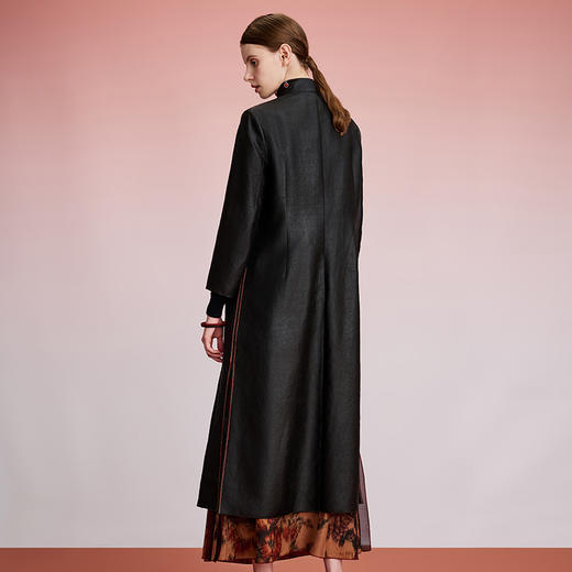 TANGY Collection天意精品2024秋季新品中国风中长款女士风衣外套 商品图3