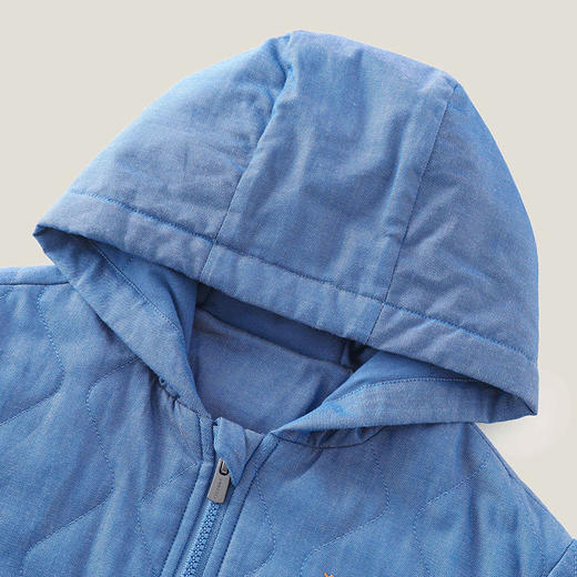 英氏童装男童薄夹棉外套休闲连帽拉链上衣2023春新品YRWQJ1P138A 商品图1