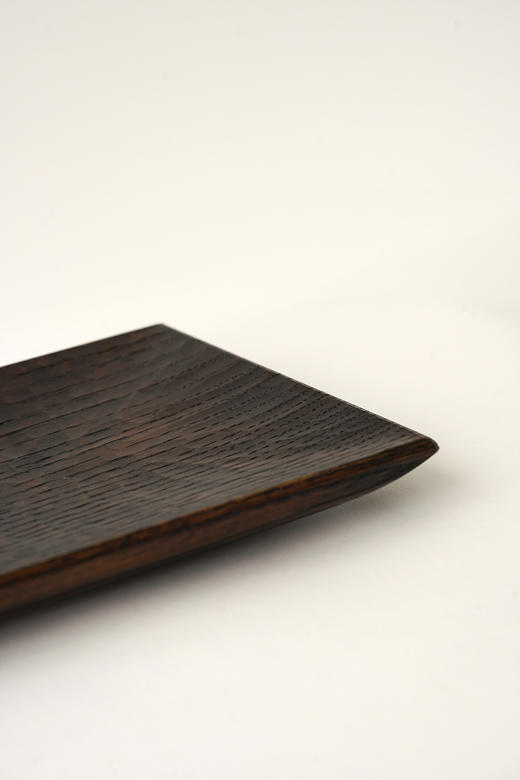 富井贵志32拭漆栗木长方皿 商品图2