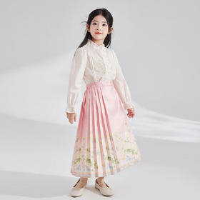 笛莎童装女童套装2024秋季新款儿童国风长款马面裙套装