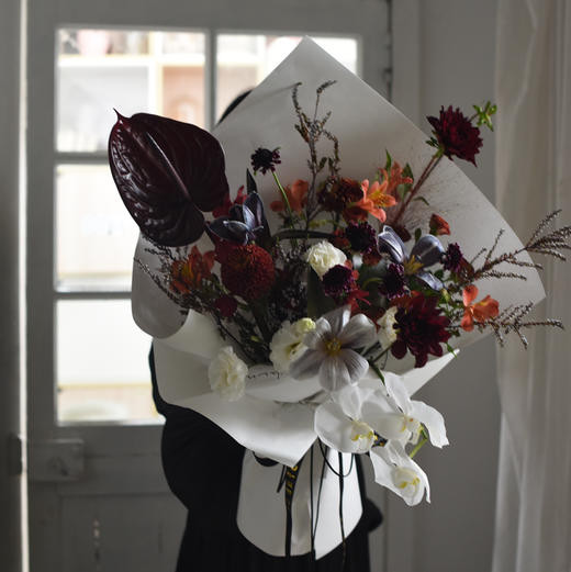 复古红高级感配色花束 商品图10