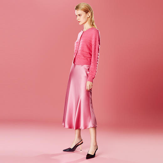 EITIE爱特爱气质圆领舒适透气百搭针织开衫秋季新款7901606 商品图1