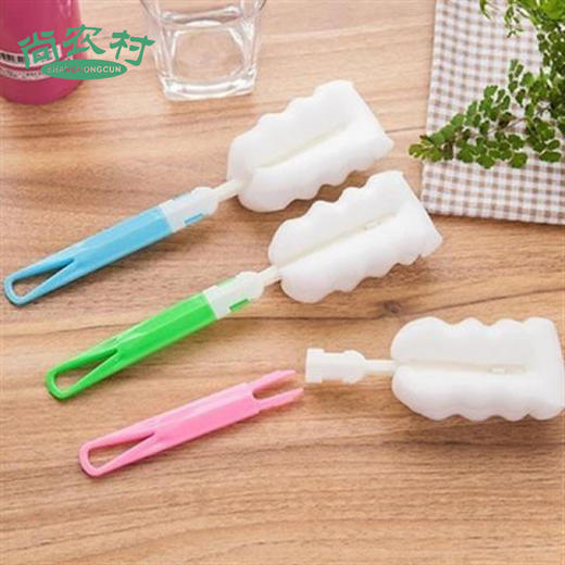 清洁用具海绵带长柄洗杯刷【拍一个发三个】 商品图0