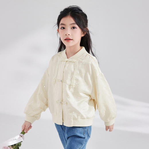 笛莎Deesha 童装女童外套2024秋季新款国风新中式外套 商品图0