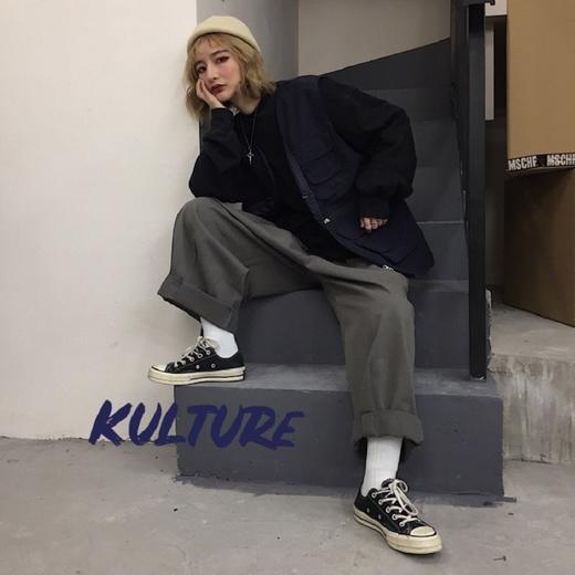 大码女装200斤春夏季阔腿奶奶裤女胖MM学生裤宽松韩版工装休闲裤 商品图3