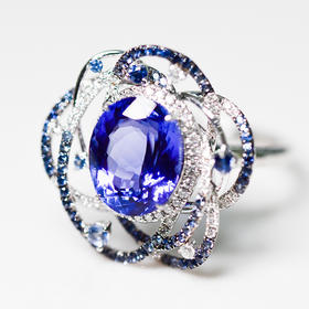 宇宙之星坦桑石戒指【定制】