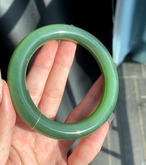 和田玉精品碧玉手镯 商品图0