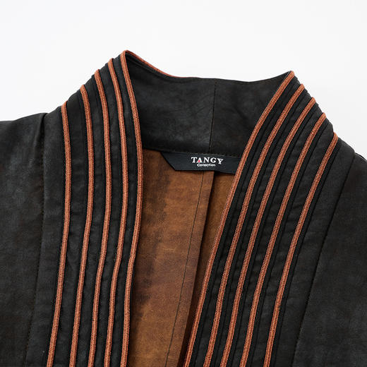 TANGY Collection天意精品2024秋季新品中国风中长款茛绸女士外套 商品图3