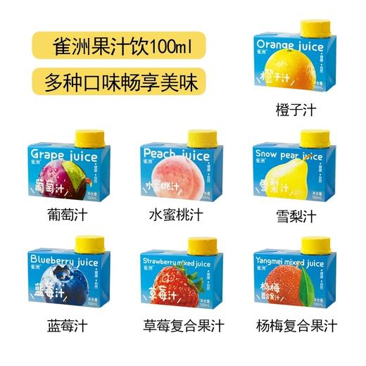 雀洲复合果汁系列100ml*3盒 商品图0