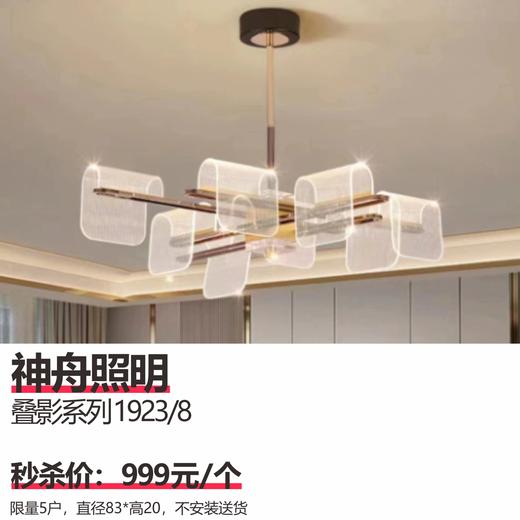 神舟照明  叠影系列1923/8 直径83*高20 商品图0
