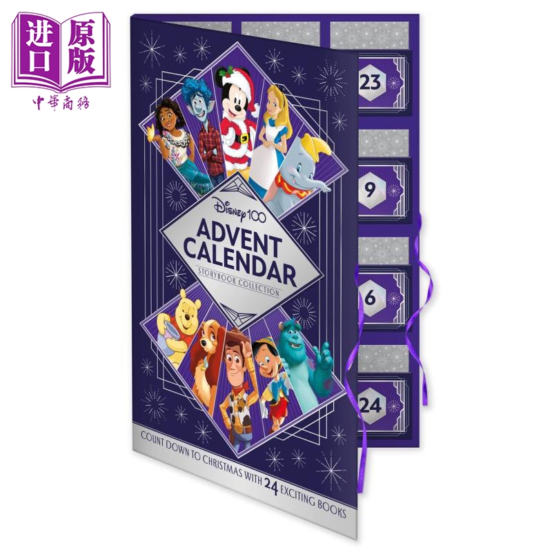 预售 【中商原版】迪士尼100年盲盒书 Disney 100 Advent Calendar 英文原版 儿童活动与玩具书 绘本故事书 精装进口童书 儿童读物