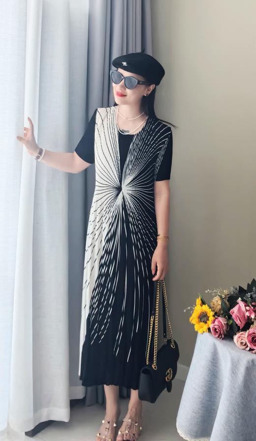 亚麻丝天丝南韩丝极薄三宅褶皱显瘦连衣裙 商品图5