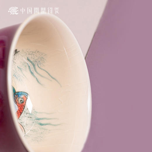 问鼎钧瓷鹅黄五彩青花天河杯（锦年） 商品图4